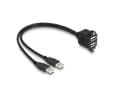 Miniatyrbild 3 av 3: Delock - USB-förlängningskabel - USB (hane) till USB (hona) skruvbar - USB 2.0 - 1 m - svart