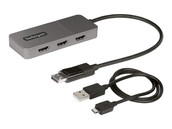 StarTech.com 3-Port MST Hub, DisplayPort to Triple HDMI Monitors, 4K ...