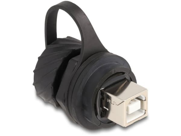 Delock - USB-adapter - USB typ B (hona) till USB typ B (hona) - bayonet protective cap (IP68) - svart
