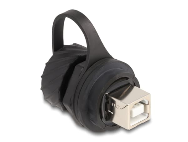 Delock - USB-adapter - USB typ B (hona) till USB typ B (hona) - bayonet protective cap (IP68) - svart