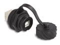 Miniatyrbild 1 av 4: Delock - USB-adapter - USB typ B (hona) till USB typ B (hona) - bayonet protective cap (IP68) - svart