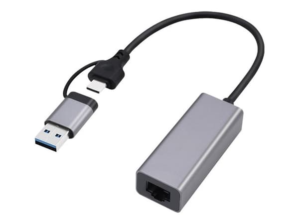 Cablexpert A-USB3AC-LAN-01 - Nätverksadapter - USB-C 3.1 - Gigabit Ethernet - rymdgrå