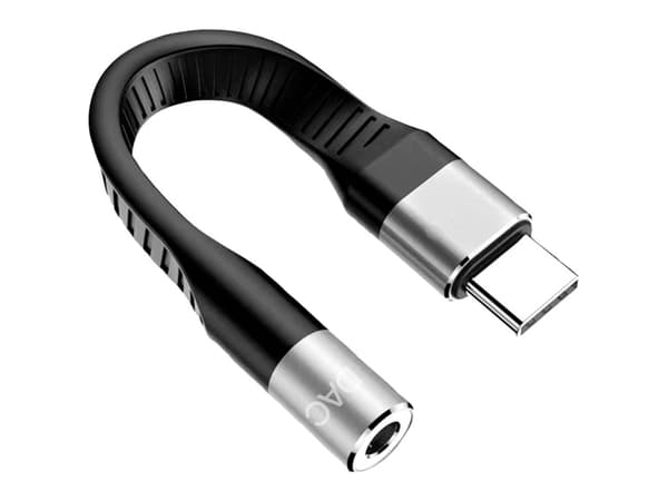 ROLINE 12.03.3241, Svart, USB Type C, 3,5 mm, Hankoppling, Honkoppling, 0,1 m
