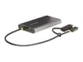 Miniatyrbilde 4 av 5: StarTech.com USB-C to Dual-HDMI Adapter, USB-C or A to 2x HDMI, 4K 60Hz, 100W PD Pass-Through, 1ft (30cm) Built-in Cable, External Video Graphics Ada