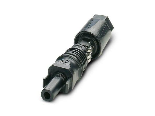 PHOENIX CONTACT Phoenix adapter stik Sunclix PV-C3F-S 2,5-6 (+) Ag 1x hun (plus) 1100V/40A - PPE, farve: sort.