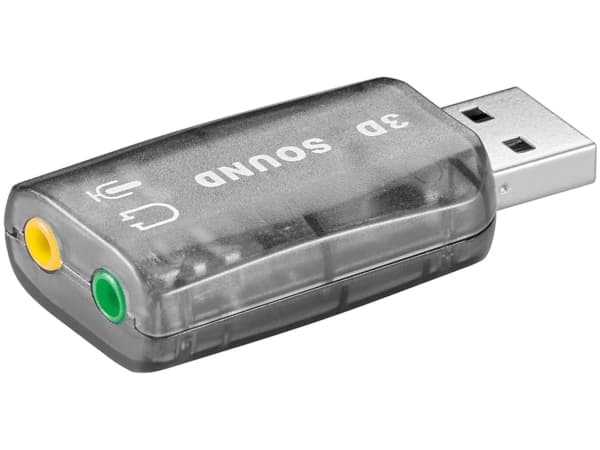 Goobay 95451, 2 x 3.5 mm, USB 2.0, Gjennomsiktig