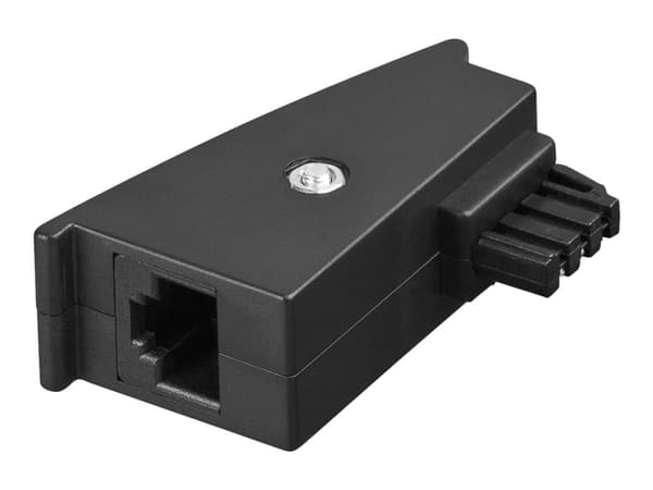 goobay - Nettverksadapter - TAE-F (hann) til RJ-45 (2 pins) (hunn) - 5.3 m - svart