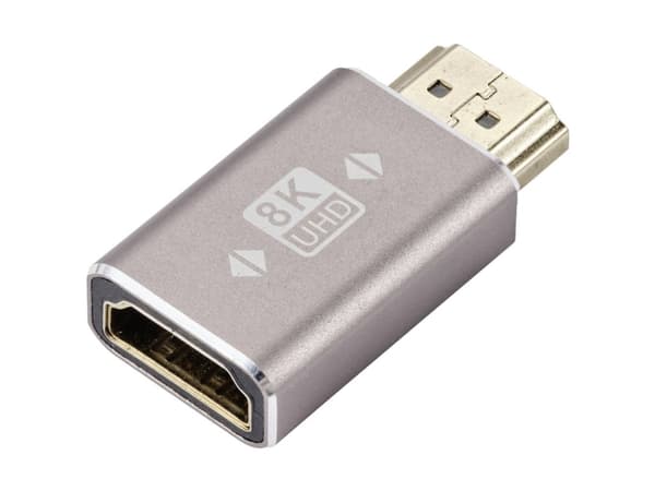 SpeaKa Professional SP-11302000 HDMI-monitori, TV, näytön sovitin [1x HDMI-liitin - 1x HDMI-liitäntä] Harmaa (metallikotelo)