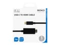 Miniatyrbilde 3 av 4: DELTACO - Adapterkabel - 24 pin USB-C hann til HDMI hann - 1 m - svart - 4 K 60 Hz (4096 x 2160) støtte