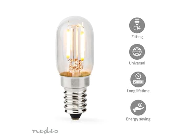 Nedis LBCHE14T25, 2 W, 25 W, E14, 250 lm, 15000 timer, Hvit