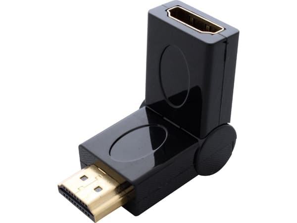 Tecline HDMI M - HDMI F, HDMI, HDMI, Svart