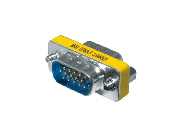 Tecline VGA M/M, VGA, VGA, Blå, Rustfritt stål, Gult