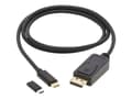 Miniatyrbilde 2 av 5: Eaton Tripp Lite Series USB-C to DisplayPort Bi-Directional Active Adapter Cable (M/M), 4K 60 Hz, HDR, Locking DP Connector, 3 ft. (0.9 m) - DisplayP