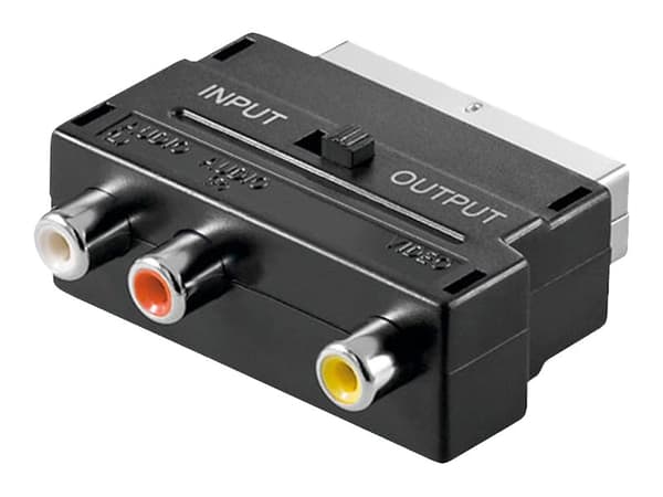 goobay - Adapter för video / ljud - RCA x 3 hona till SCART hane