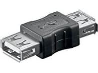 Wentronic Goobay USB 2.0 höghastighetsadapter, USB 2.0 hona (typ A), svart - USB 2.0 hona (typ A) &gt; USB 2.0 hona (typ A) (50293)