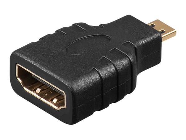 Wentronic goobay - HDMI-adapter - HDMI, type A 19-pins (W) - micro HDMI, type D (M) - svart