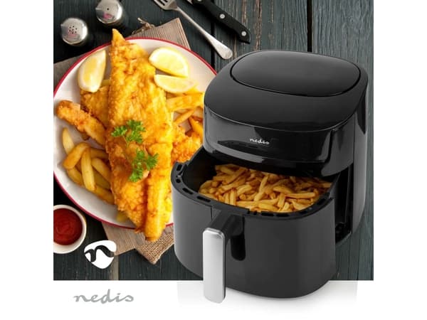 Nedis KAAF170BK, Varmluftsfritös, 7,2 l, 40 ° C, 200 ° C, 240 min, Single