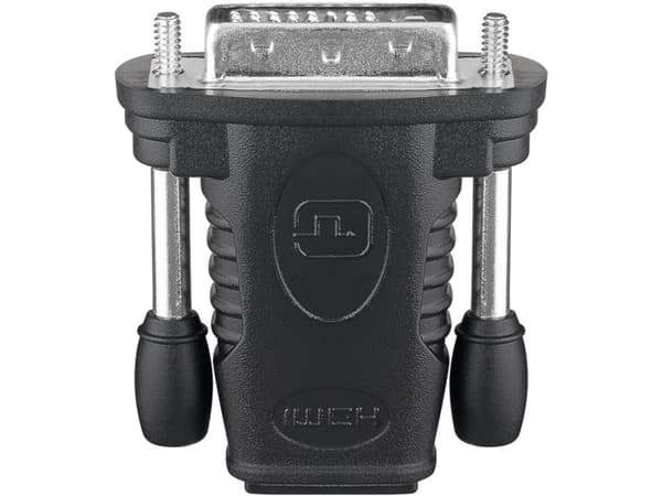 Goobay 68482, HDMI 19pin F, DVI-D 24+1pin M, Sort