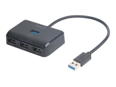 DELTACO - Hubb - 5 Gbps, USB-A - 4 x USB - skrivbordsmodell
