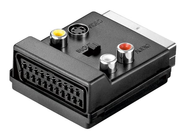goobay AVK 198 - Adapter för video / ljud - S-Video / sammansatt video / audio - SCART hane till 4-stifts mini-DIN, SCART, RCA x 3 hona