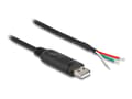 Miniatyrbild 1 av 4: Delock - USB/seriell adapter - USB 2.0 - RS-485, Modbus - seriell RS-485 - svart