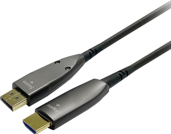 VivoLink Pro - Adapterkabel - DisplayPort hann til HDMI hann lock - 40 m - skjermet/fiberoptisk - svart - Active Optical Cable (AOC)