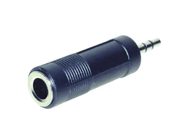 TRU COMPONENTS Jackadapter Jackplugg 3,5 mm - Jackanslutning 6,3 mm Stereo Poltal:3 1 st