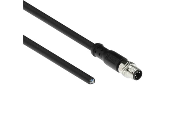 ACT Industrial 3.00 meters Sensor cable M8A 4-pin male to open end, Ultraflex Xtreme TPE cable, shielded (SC3108)