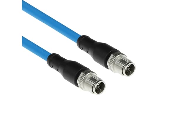 ACT Industrial 1.50 meters Sensor cable M12X 8-pin male to M12X 8-pin male, Superflex SF/UTP TPE cable, shielded (SC4970)