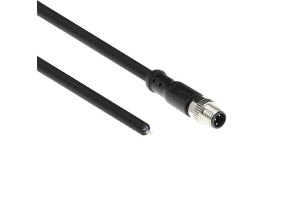 ACT Industrial 1.50 meters Sensor cable M8A 3-pin male to open end, Ultraflex Xtreme TPE cable, shielded (SC3004)