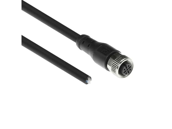 ACT Industrial 3.00 meters Sensor cable M12A 5-pin male to open end, Superflex Xtreme TPE cable, shielded (SC3508)