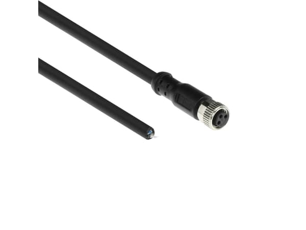 ACT Industrial 3.00 meters Sensor cable M8A 3-pin female to open end, Ultraflex Xtreme TPE cable, shielded (SC3008)