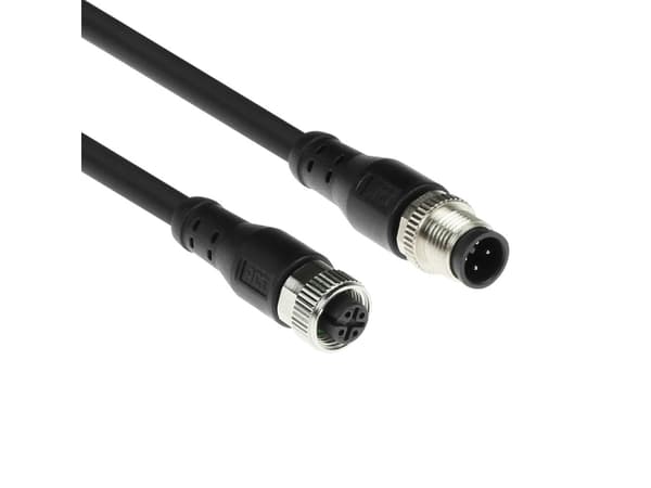 ACT Industrial 5.00 meters Sensor cable M12A 4-pin male to M12A 4-pin female, Superflex Xtreme TPE cable, shielded (SC3403)