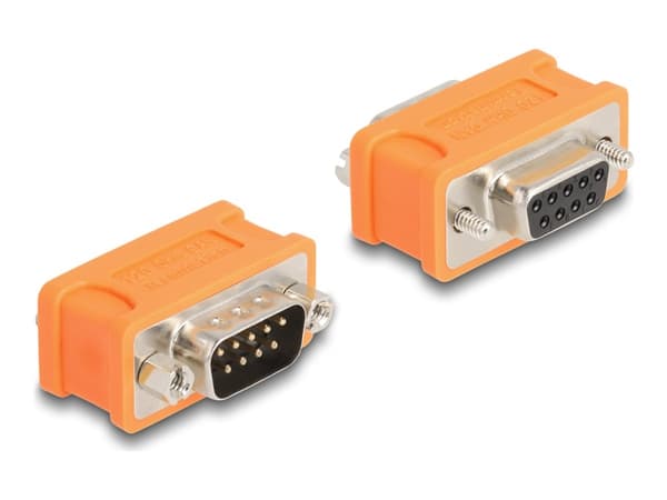 Delock - Seriell adapter - DB-9 (hane) till DB-9 (hona) - CAN bus adapter, 120 ohms resistor - orange