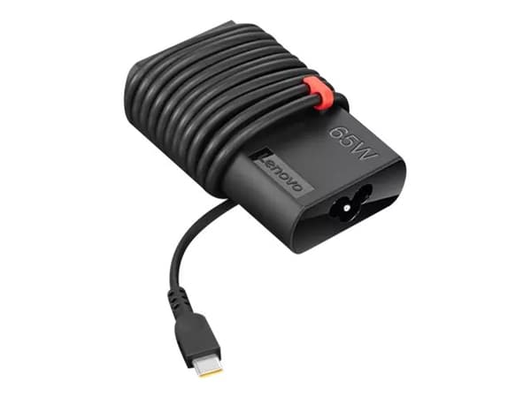 Lenovo - Strömadapter - slim - AC 100-240 V - 65 Watt - svart - för IdeaPad Slim 7 15ITL05; 7 Pro 14; ThinkBook 14 G3 ITL; 15 G3 ITL; Yoga Slim 9 14
