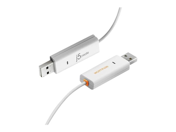 j5create JUC400 - Adapter för direktanslutning - USB 2.0 - USB 2.0 - vit