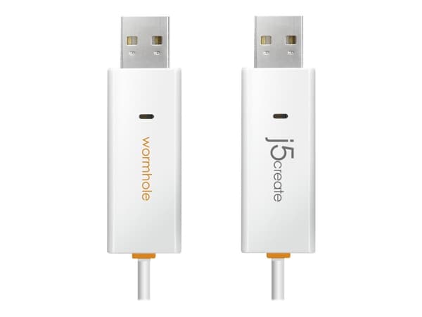 j5create JUC400 - Adapter för direktanslutning - USB 2.0 - USB 2.0 - vit