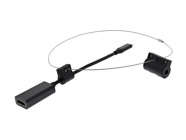 Deltaco HDMI-AR11, HDMI Type-A, USB Type-C, Sort