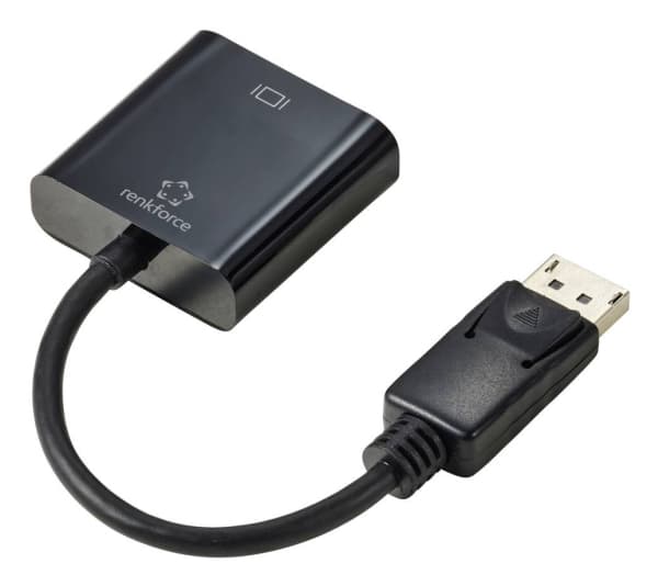 Renkforce RF-5771774, DisplayPort, DVI 24+5 pin, 0,15 m, Sort