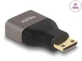 Pikkukuva 3 / 5: Delock - High Speed - HDMI-sovitin Ethernetillä - 19-nastainen mini HDMI Type C uros HDMI-naaras - musta/harmaa - 8K60 Hz (7680 x 4320) tuki