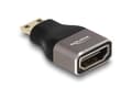 Pikkukuva 5 / 5: Delock - High Speed - HDMI-sovitin Ethernetillä - 19-nastainen mini HDMI Type C uros HDMI-naaras - musta/harmaa - 8K60 Hz (7680 x 4320) tuki