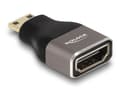 Pikkukuva 2 / 5: Delock - High Speed - HDMI-sovitin Ethernetillä - 19-nastainen mini HDMI Type C uros HDMI-naaras - musta/harmaa - 8K60 Hz (7680 x 4320) tuki