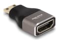 Pikkukuva 1 / 5: Delock - High Speed - HDMI-sovitin Ethernetillä - 19-nastainen mini HDMI Type C uros HDMI-naaras - musta/harmaa - 8K60 Hz (7680 x 4320) tuki