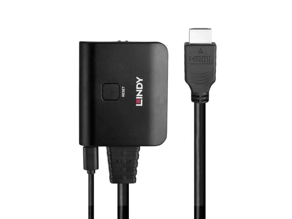 Lindy 38356, HDMI, 2x HDMI, 3840 x 2160 pixlar, Svart, Akrylnitrilbutadienstyren (ABS), 60 hz