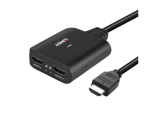 Lindy 38356, HDMI, 2x HDMI, 3840 x 2160 pixlar, Svart, Akrylnitrilbutadienstyren (ABS), 60 hz