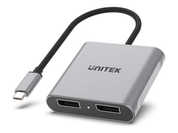 Unitek - Video adapter - 24 pin USB-C (hann) til DisplayPort (hunn) - Thunderbolt 3 / Thunderbolt 4 / DisplayPort 1.4 - 15 cm - 8 K 60 Hz (7680 x 432