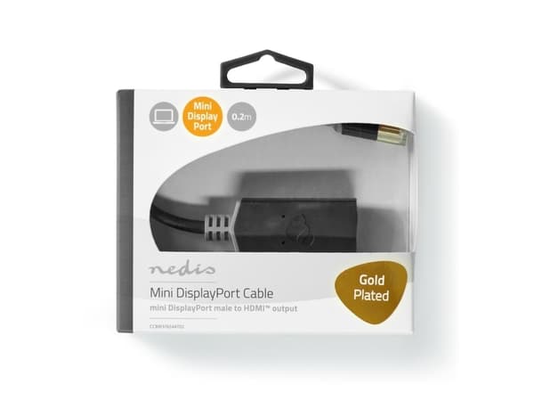 Nedis CCBW37654AT02, 0,2 m, Mini DisplayPort, HDMI, man, kvinna, rak