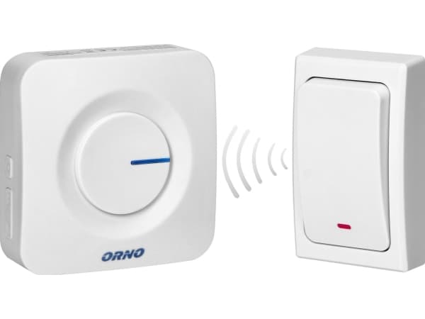 Orno ONDO AC batterifri trådlös dörrklocka, vit