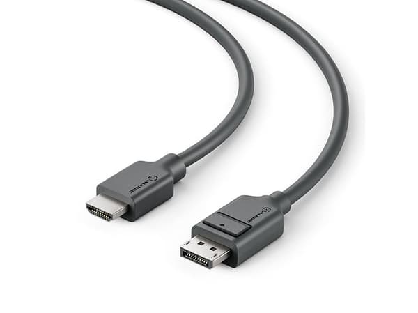 ALOGIC Elements -sarja - Sovitinkaapeli - DisplayPort-uros-HDMI-uros - 1 m - tummanharmaa - 4K30 Hz -tuki, 1920 x 1080 144 Hz:n tuki, 3D-videotuki