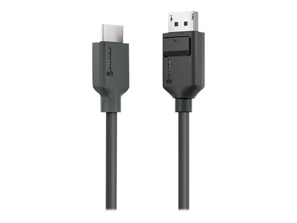 ALOGIC Elements -sarja - Sovitinkaapeli - DisplayPort-uros-HDMI-uros - 1 m - tummanharmaa - 4K30 Hz -tuki, 1920 x 1080 144 Hz:n tuki, 3D-videotuki